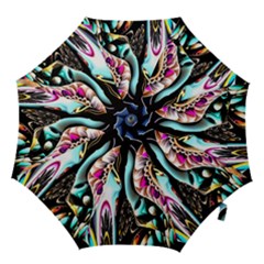 Garden Flower Nature Digital Art Abstract Hook Handle Umbrellas (medium) by Ravend