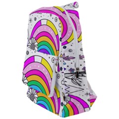 Rainbow Fun Cute Minimal Doodle Drawing Art Travelers  Backpack by Ravend