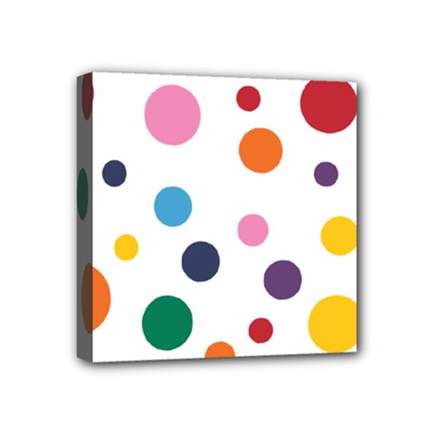 Polka Dot Mini Canvas 4  X 4  (stretched) by 8989