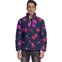 Wine Wine Bottles Background Graphic Men s Puffer Bubble Jacket Coat View1