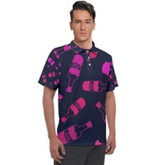 Wine Wine Bottles Background Graphic Men s Polo Tee by Ravend