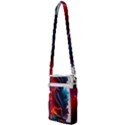 Ai Generated Swirl Splash Blaze Design Art Multi Function Travel Bag View2