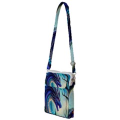 Ai Generated Dragon Fractal Art Texture Multi Function Travel Bag by Ravend