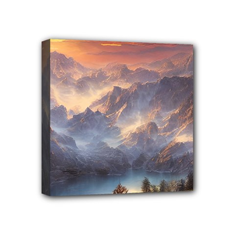 Dusty Sunset Mini Canvas 4  X 4  (stretched) by GardenOfOphir
