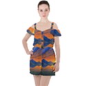 Glorious Sunset Ruffle Cut Out Chiffon Playsuit View1