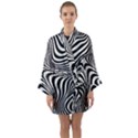Pattern Geometric Lines Shapes Design Art Long Sleeve Satin Kimono View1