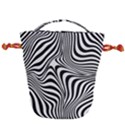 Pattern Geometric Lines Shapes Design Art Drawstring Bucket Bag View2