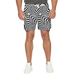 Pattern Geometric Lines Shapes Design Art Men s Runner Shorts by Ravend