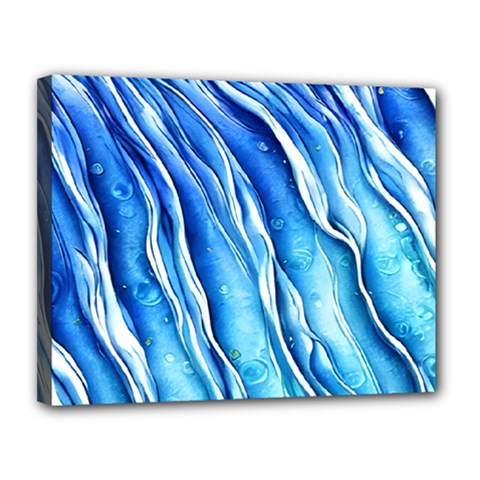 Nature Ocean Waves Canvas 14  X 11  (stretched) by GardenOfOphir