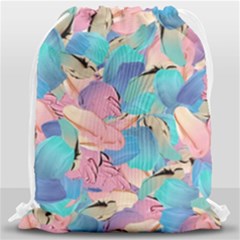 Painting Watercolor Abstract Design Artistic Ink Drawstring Bag (large) by Ravend