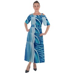 Summertime On The Sea Shoulder Straps Boho Maxi Dress  by GardenOfOphir