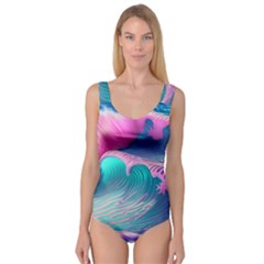 Pink Waves On The Beach Princess Tank Leotard  by GardenOfOphir
