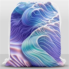 Majestic Ocean Waves Drawstring Bag (large) by GardenOfOphir