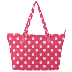 Hot Pink Polka Dots Full Print Shoulder Bag by GardenOfOphir