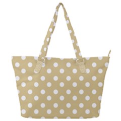 Mint Polka And White Polka Dots Full Print Shoulder Bag by GardenOfOphir