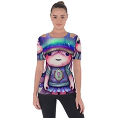 Necromancy Conjuration Magical Shoulder Cut Out Short Sleeve Top by GardenOfOphir