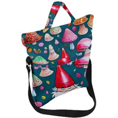 Mushrooms (228) Fold Over Handle Tote Bag by GardenOfOphir
