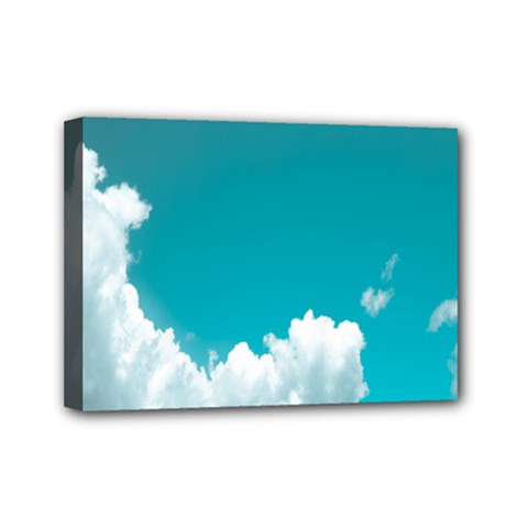 Clouds Hd Wallpaper Mini Canvas 7  X 5  (stretched) by artworkshop