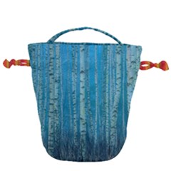 Forest Birch Nature Autumn Masuria Drawstring Bucket Bag by Ravend