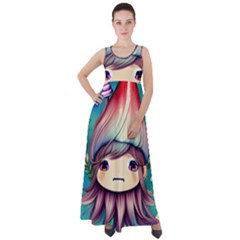 Enchantment Mushrooms Empire Waist Velour Maxi Dress by GardenOfOphir
