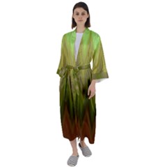 Zig Zag Chevron Classic Pattern Maxi Satin Kimono by Celenk