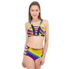 Jupiter Clouds Dan Mumford Stars Yellow Planets Cage Up Bikini Set by Ravend