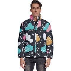 Art Patterns Design Wallpaper Background Print Men s Puffer Bubble Jacket Coat by Ravend