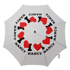 I Love Nancy Hook Handle Umbrellas (small) by ilovewhateva