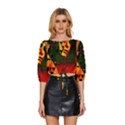 Counting Coup Mid Sleeve Drawstring Hem Top View1