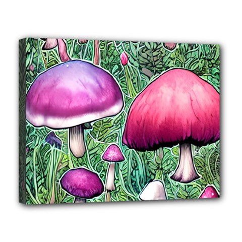 Conjuration Mushroom Canvas 14  X 11  (stretched) by GardenOfOphir