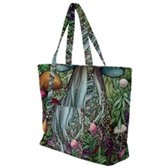 Craft Mushroom Zip Up Canvas Bag by GardenOfOphir