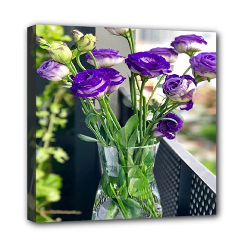 Cute Flower Wallpaper Mini Canvas 8  X 8  (stretched) by artworkshop