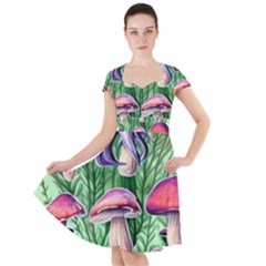 Mushroom Cap Sleeve Midi Dress by GardenOfOphir