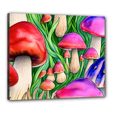 Mushroom Canvas 24  X 20  (stretched) by GardenOfOphir
