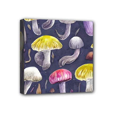 Fantasy Woodland Mushroom Mini Canvas 4  X 4  (stretched) by GardenOfOphir