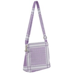 Square Purple Pattern Bead Purple Keffiyeh Purple Geometric Headdress Angle Violet Rectangle Zipper Messenger Bag by Jancukart