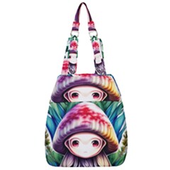 Fantasy Mushroom Forest Center Zip Backpack by GardenOfOphir