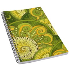 Doodles Patterns Ornament Vector Flowers Green 5 5  X 8 5  Notebook by Jancukart