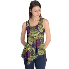 Pattern Vector Texture Style Garden Drawn Hand Floral Sleeveless Tunic by Jancukart