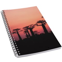 Baobabs Trees Silhouette Landscape Sunset Dusk 5 5  X 8 5  Notebook by Jancukart