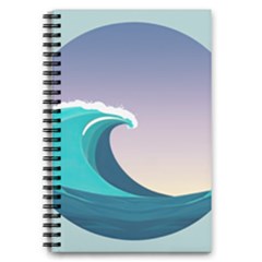 Tsunami Tidal Wave Wave Minimalist Ocean Sea 4 5 5  X 8 5  Notebook by Pakemis