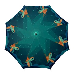 Ai Generated Ocean Sea Fish Aquatic Water Nature 5 Golf Umbrellas by Pakemis