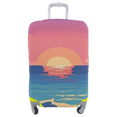 Sunset Ocean Beach Water Tropical Island Vacation 2 Luggage Cover (medium) by Pakemis