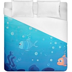 Ai Generated Ocean Sea Fish Aquatic Water Nature Duvet Cover (king Size) by Pakemis