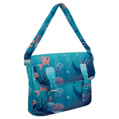 Ai Generated Ocean Sea Fish Aquatic Water Nature 4 Buckle Messenger Bag by Pakemis