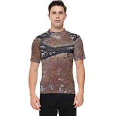 Rustic Charm Abstract Print Men s Short Sleeve Rash Guard by dflcprintsclothing