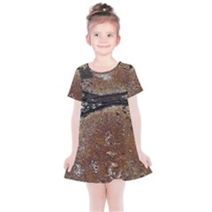 Rustic Charm Abstract Print Kids  Simple Cotton Dress by dflcprintsclothing