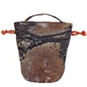Rustic Charm Abstract Print Drawstring Bucket Bag View2
