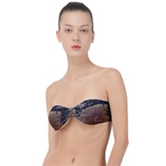 Rustic Charm Abstract Print Classic Bandeau Bikini Top  by dflcprintsclothing