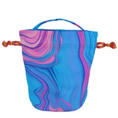 Liquid Background Pattern Drawstring Bucket Bag by GardenOfOphir